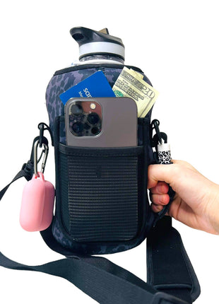Black Leopard 1/2 Gallon Jug Carrying Handler™ - Drink Handlers