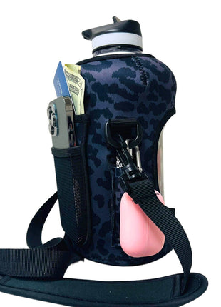Black Leopard 1/2 Gallon Jug Carrying Handler™ - Drink Handlers