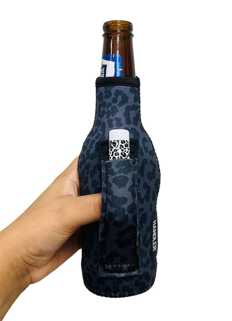 Black Leopard 12oz Bottleneck Handler™ - Drink Handlers