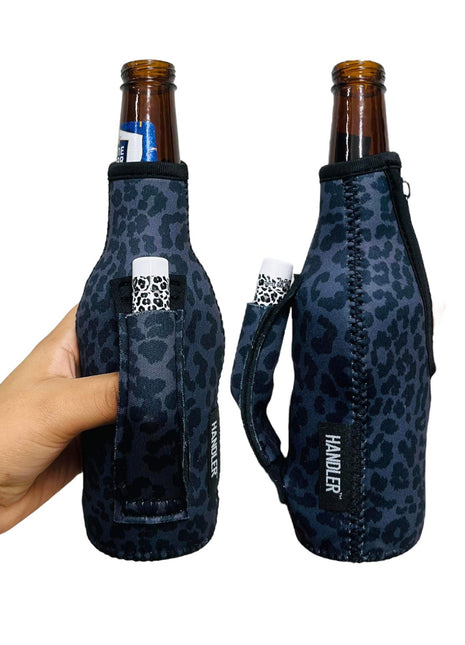 Black Leopard 12oz Bottleneck Handler™ - Drink Handlers