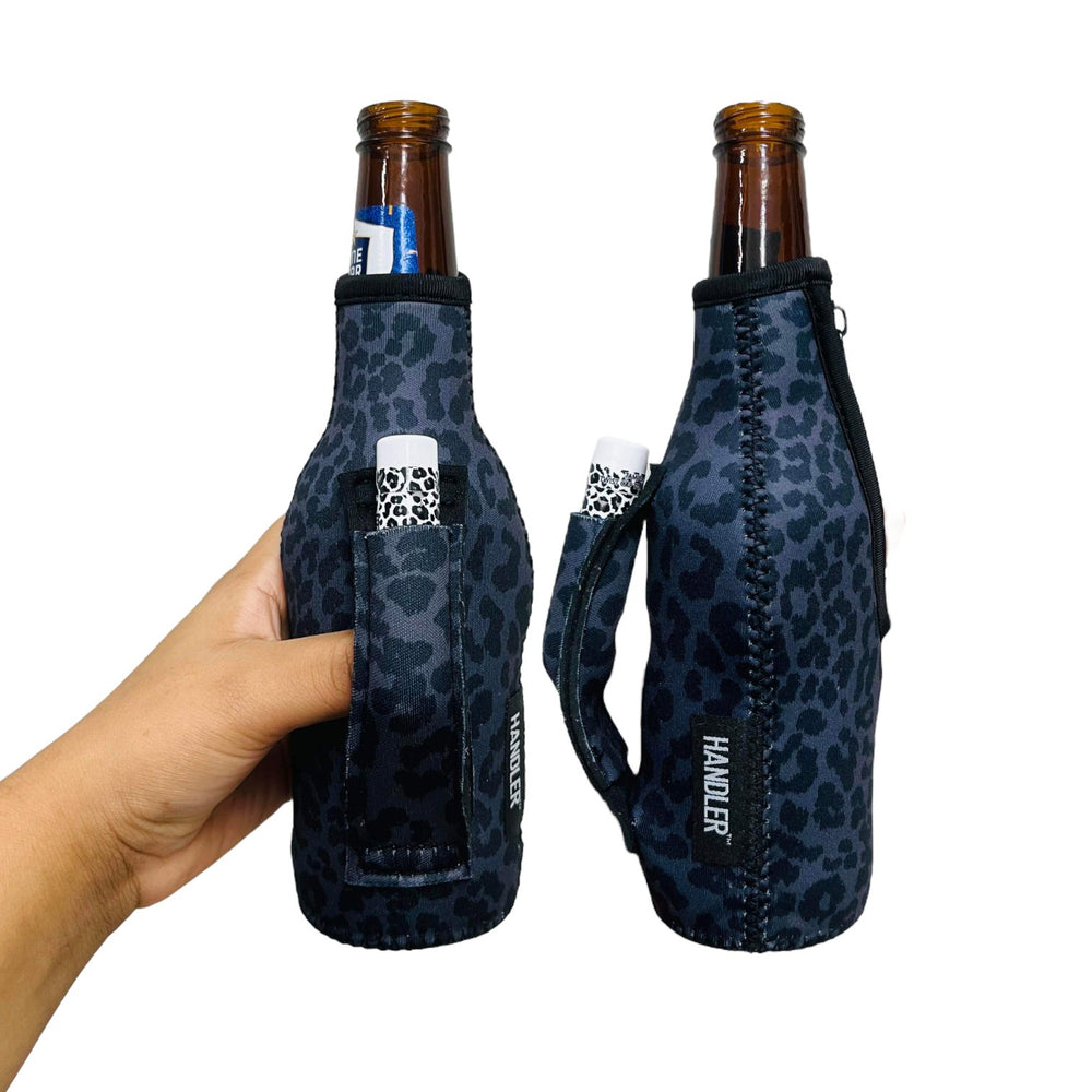 Black Leopard 12oz Bottleneck Handler™ - Drink Handlers