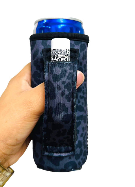 Black Leopard 12oz Slim Can Handler™ - Drink Handlers