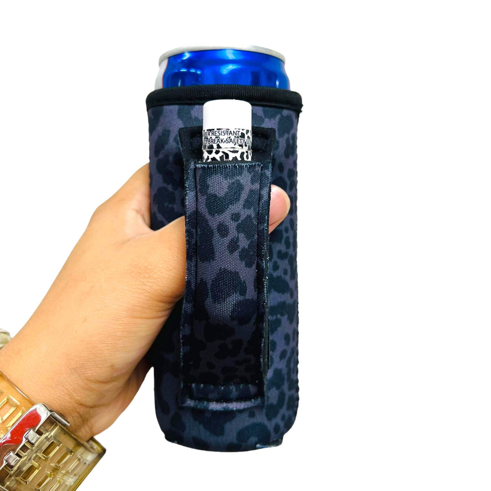 Black Leopard 12oz Slim Can Handler™ - Drink Handlers