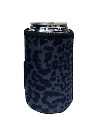 Black Leopard 12oz Stubby Can Handler™ - Drink Handlers