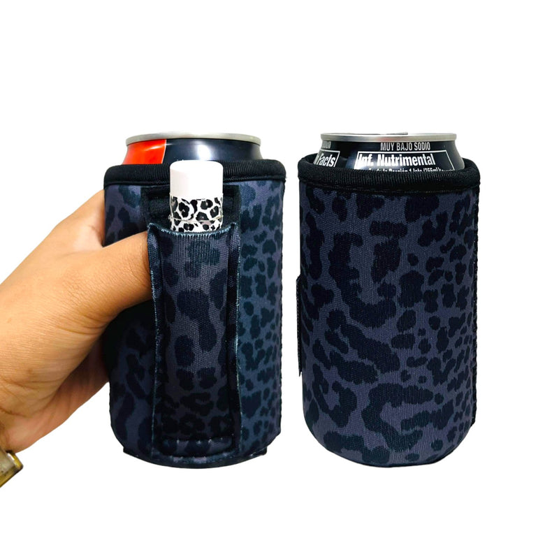 Black Leopard 12oz Stubby Can Handler™ - Drink Handlers