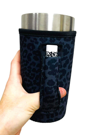 Black Leopard 20oz Large Coffee / Tea / Tumbler Handler™ - Drink Handlers