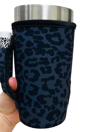 Black Leopard 20oz Large Coffee / Tea / Tumbler Handler™ - Drink Handlers
