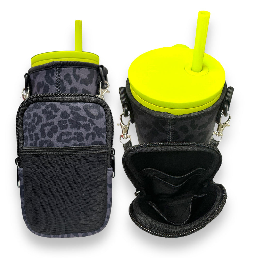 Black Leopard Clip On Pocket Attachment - Drink Handlers
