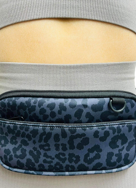 Black Leopard Cross Body Purse - Drink Handlers