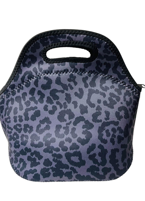 Black Leopard Lunch Bag Tote - Drink Handlers