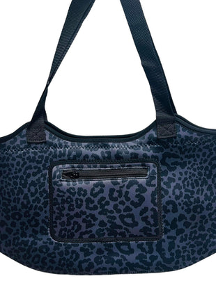Black Leopard Neoprene Tote - Drink Handlers