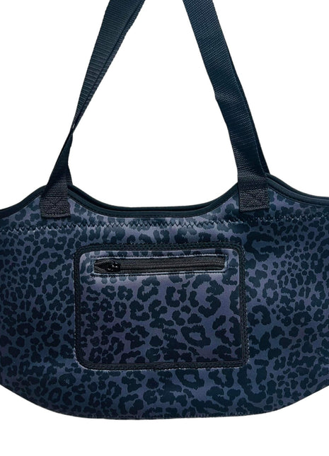 Black Leopard Neoprene Tote - Drink Handlers