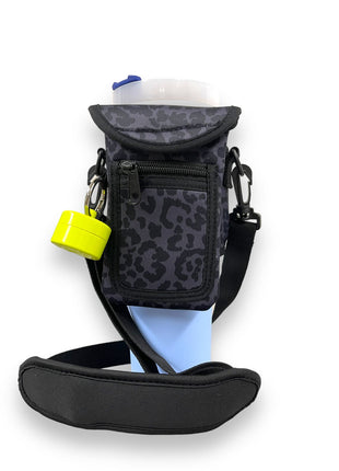 Black Leopard Wrap Around Drink Pocket *PREORDER* - Drink Handlers