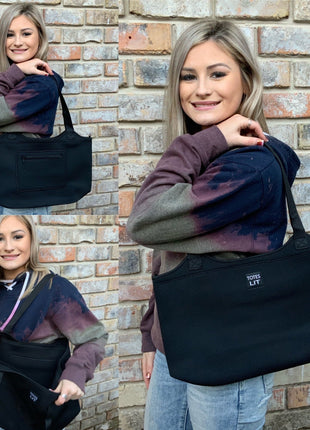 Black Neoprene Tote - Drink Handlers