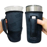 Black Out USA Flag 20oz Large Coffee / Tea / Tumbler Handler™ - Drink Handlers