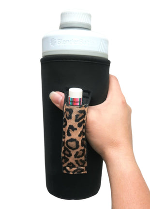 Black w/ Leopard 30oz Tumbler Handler™ - Drink Handlers
