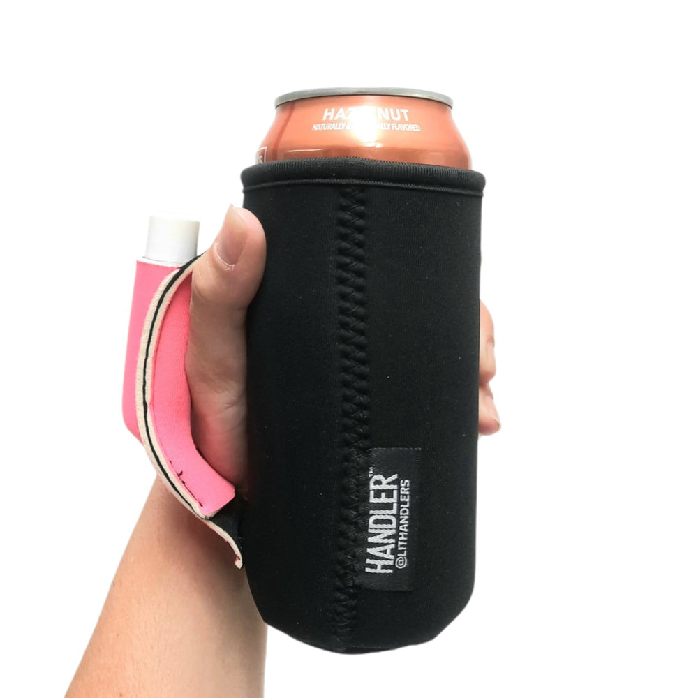 Black w/ Neon Pink 16oz Can Handler™ - Drink Handlers