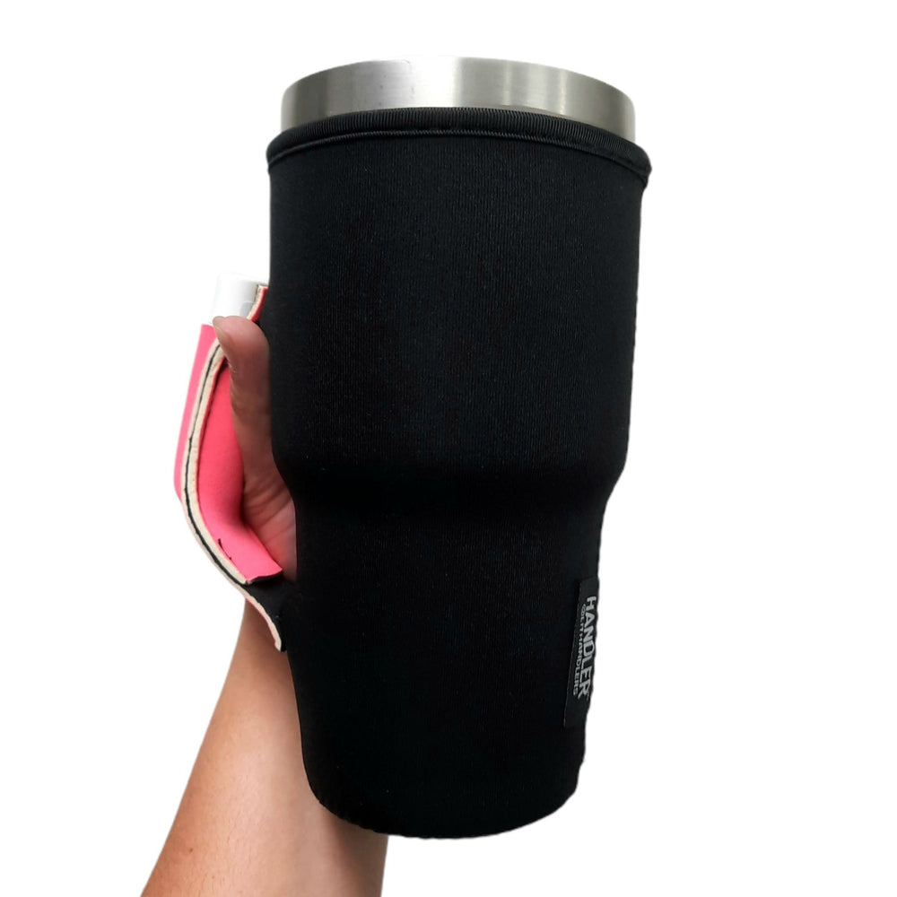 Black w/ Neon Pink 30oz Tumbler Handler™ - Drink Handlers