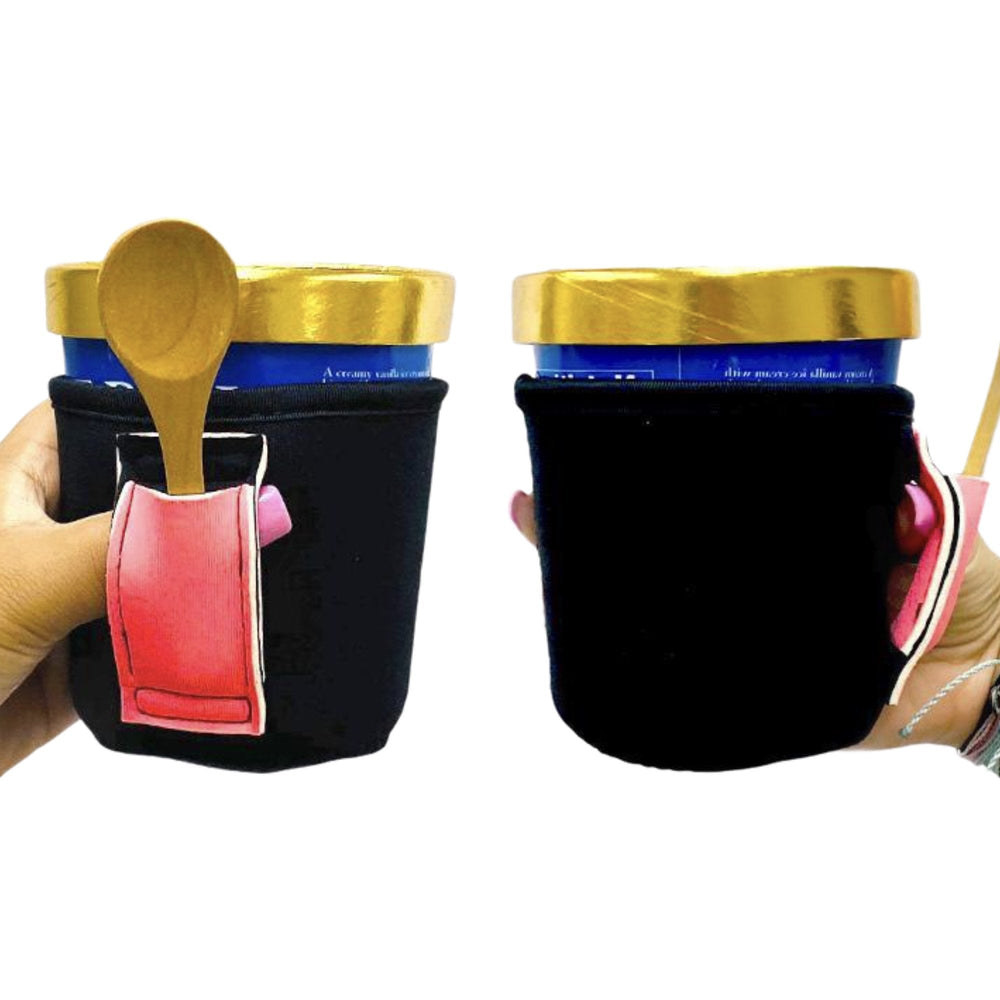 Black w/ Neon Pink Pint Size Ice Cream Handler™ - Drink Handlers
