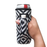 Black & White Aztec 12oz Slim Can Handler™ - Limited Edition* - Drink Handlers