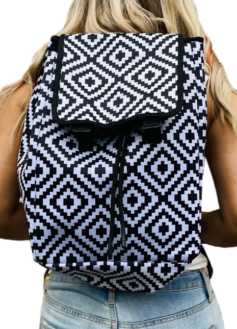 Black & White Aztec Backpack - Limited Edition* - Drink Handlers