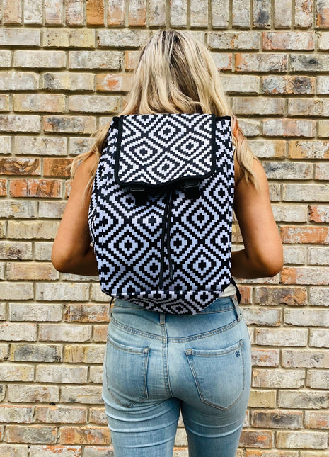 Black & White Aztec Backpack - Limited Edition* - Drink Handlers