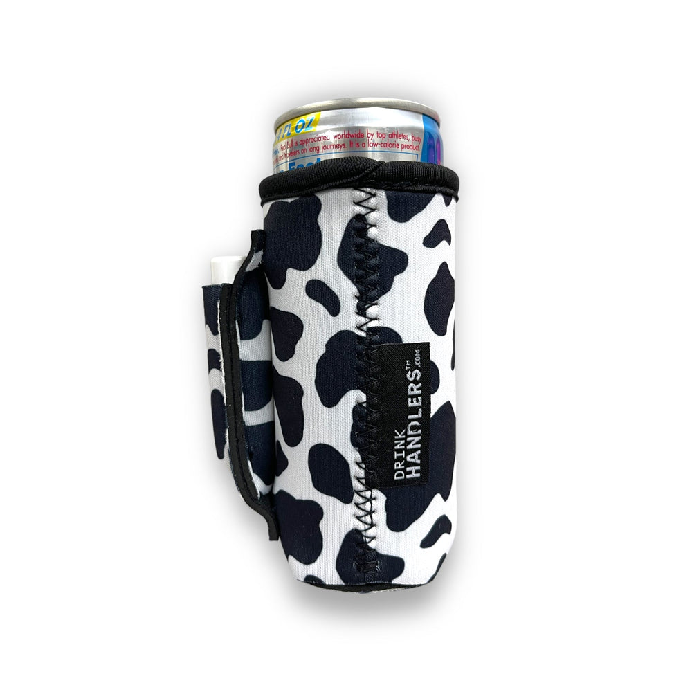 Black & White Cow Print 8-10oz Slim Can Handler™ - Drink Handlers