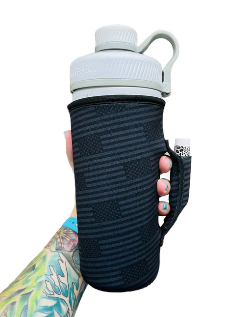 Blacked Out USA Flag 30oz Tumbler Handler™ - Drink Handlers
