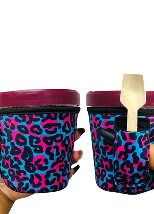 Blue Leopard Pint Size Ice Cream Handler™ - Drink Handlers