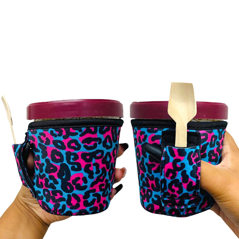 Blue Leopard Pint Size Ice Cream Handler™ - Drink Handlers