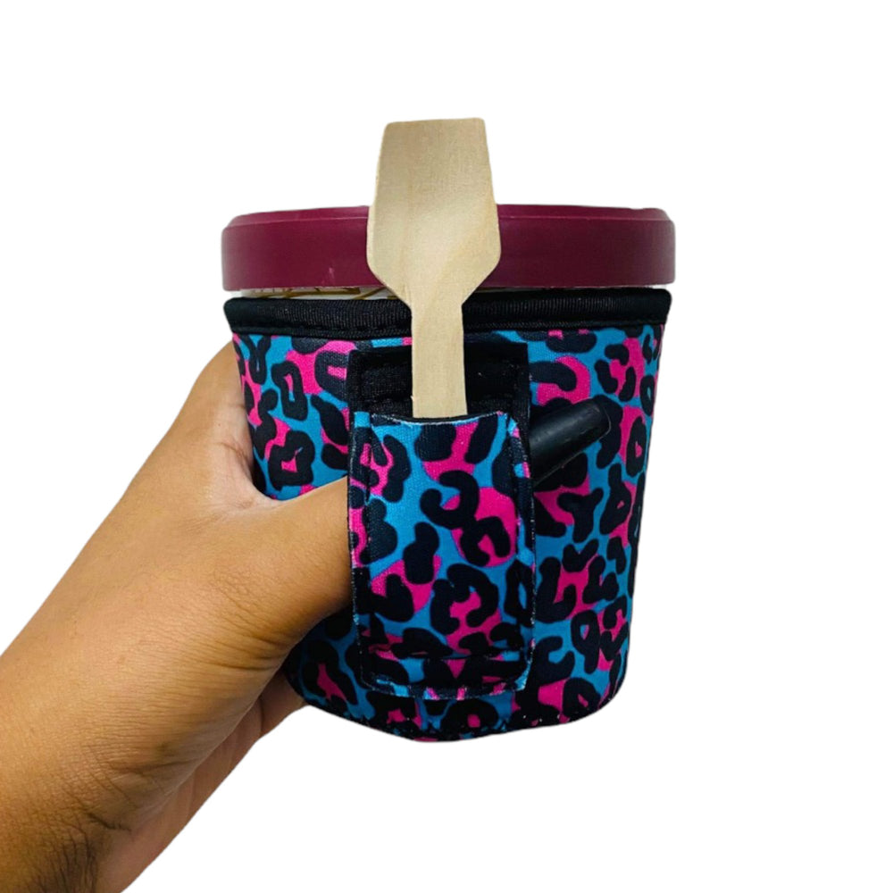 Blue Leopard Pint Size Ice Cream Handler™ - Drink Handlers