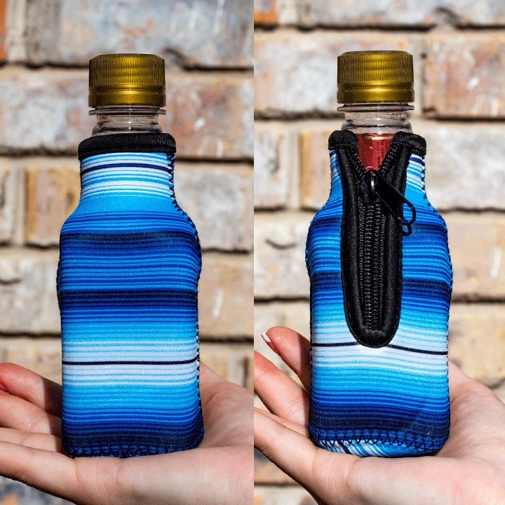 Blue Serape 8oz Mini Bottleneck Cooler - Limited Edition* - Drink Handlers