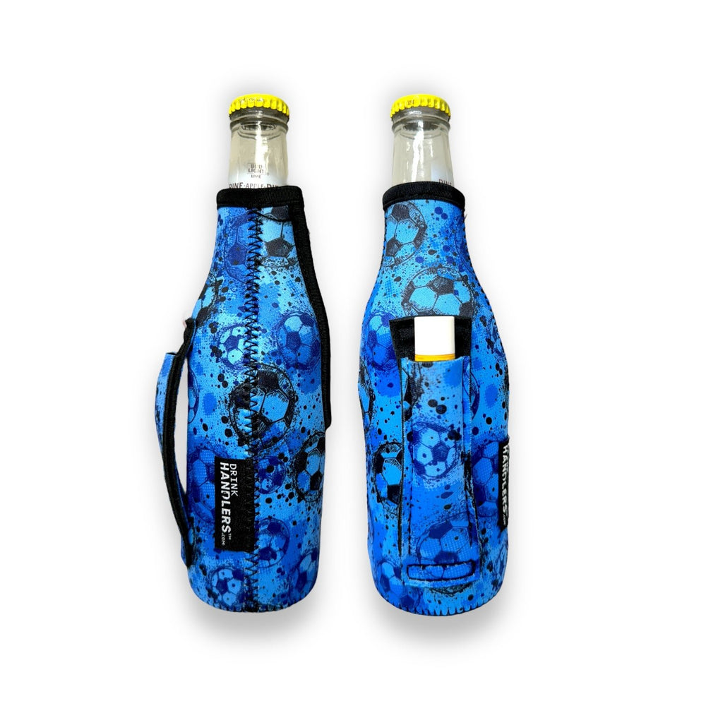 Blue Soccer 12oz Bottleneck Handler™ - Drink Handlers