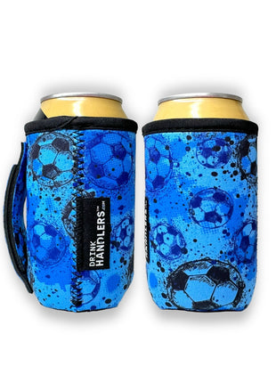 Blue Soccer 12oz Stubby Can Handler™ - Drink Handlers
