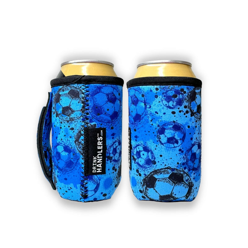 Blue Soccer 12oz Stubby Can Handler™ - Drink Handlers