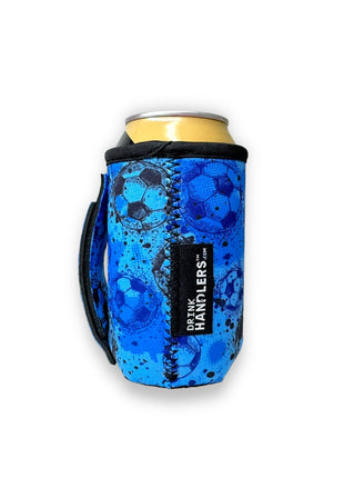 Blue Soccer 12oz Stubby Can Handler™ - Drink Handlers