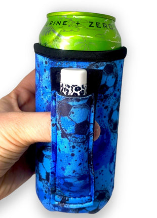 Blue Soccer 16oz Can Handler™ - Drink Handlers