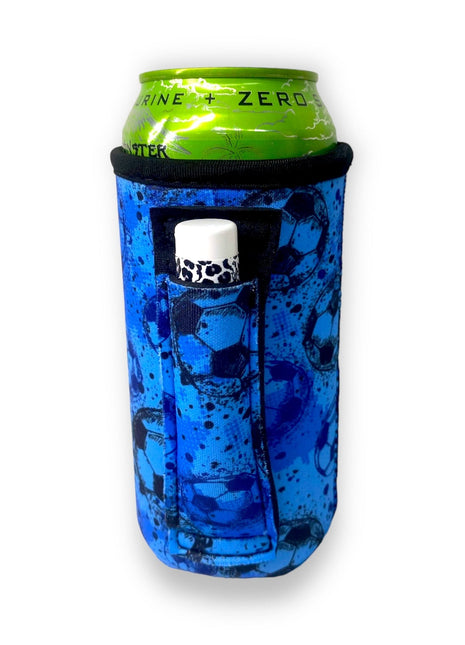 Blue Soccer 16oz Can Handler™ - Drink Handlers