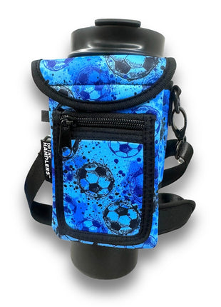 Blue Soccer Around Drink Pocket - Drink Handlers