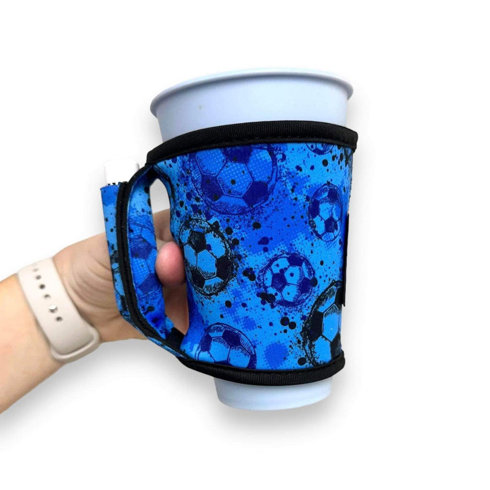 Blue Soccer Small / Medium Bottomless Handler™ - Drink Handlers