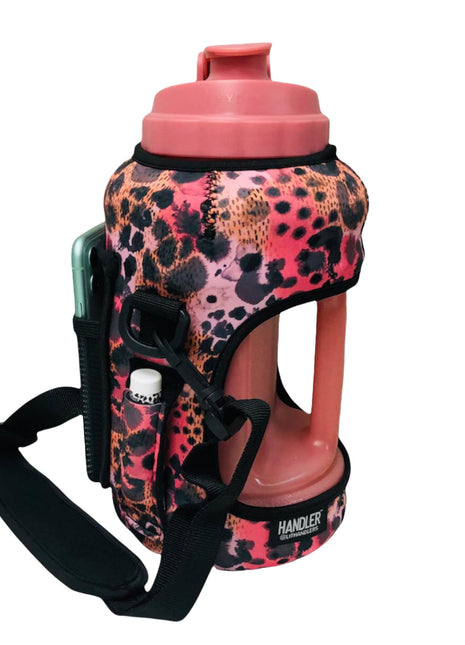 Blushing Leopard 1/2 Gallon Jug Carrying Handler™ - Drink Handlers