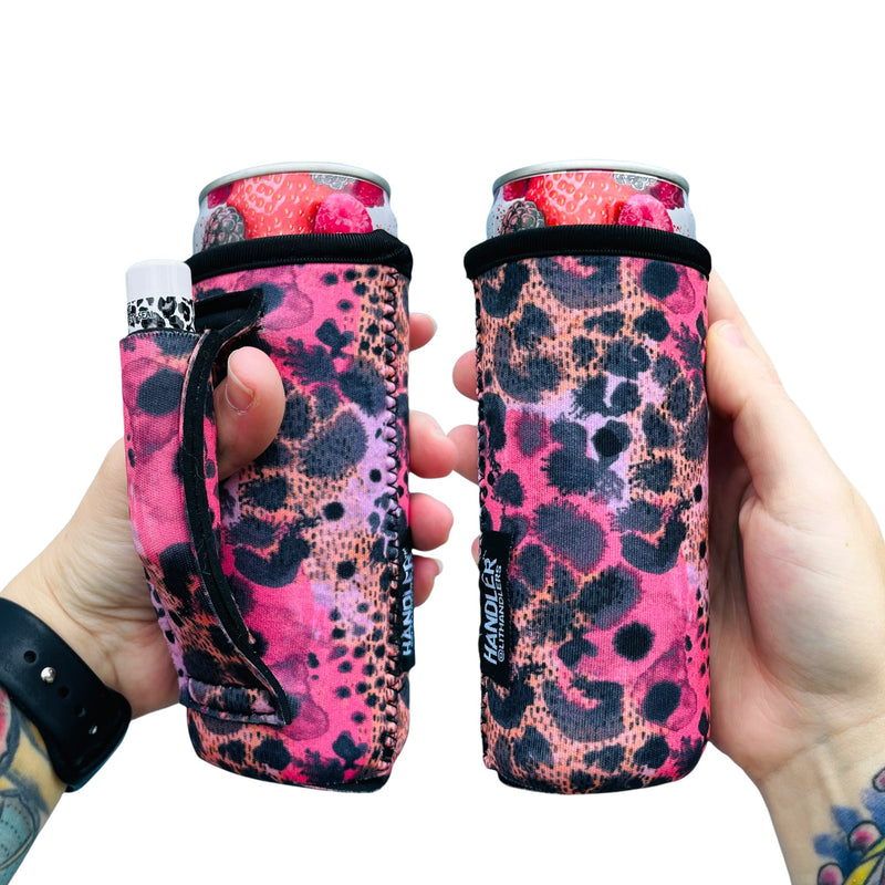 Blushing Leopard 12oz Slim Can Handler™ - Drink Handlers