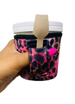 Blushing Leopard Pint Size Ice Cream Handler™ - Drink Handlers