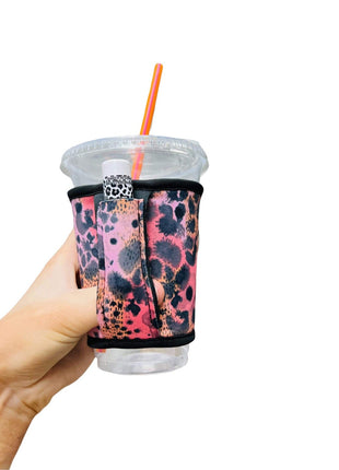 Blushing Leopard Small / Medium Bottomless Handler™ - Drink Handlers