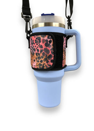 Blushing Leopard Wrap Around Drink Pocket *PREORDER* - Drink Handlers