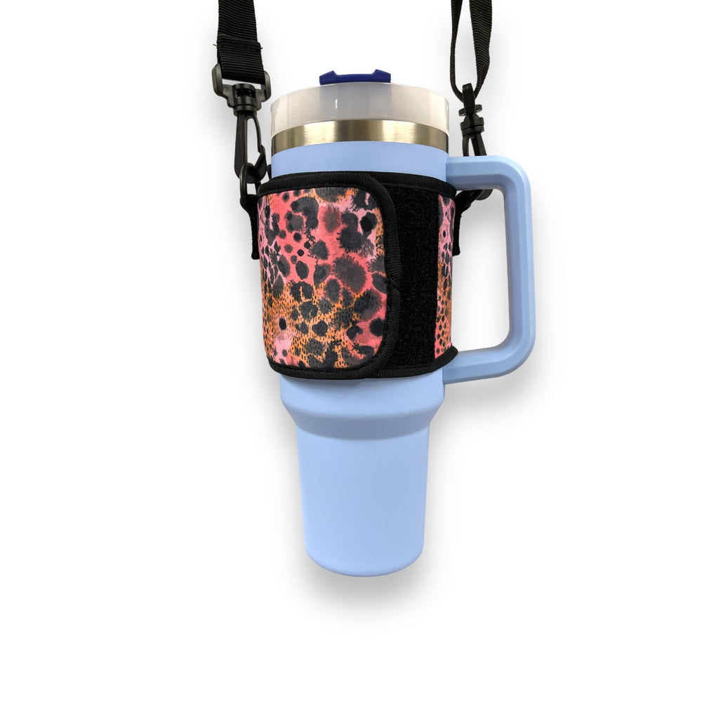Blushing Leopard Wrap Around Drink Pocket *PREORDER* - Drink Handlers
