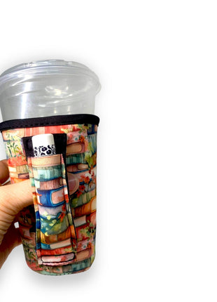 Books 16oz PINT Glass / Medium Fountain Drinks and Hot Coffee Handlers™ - Drink Handlers