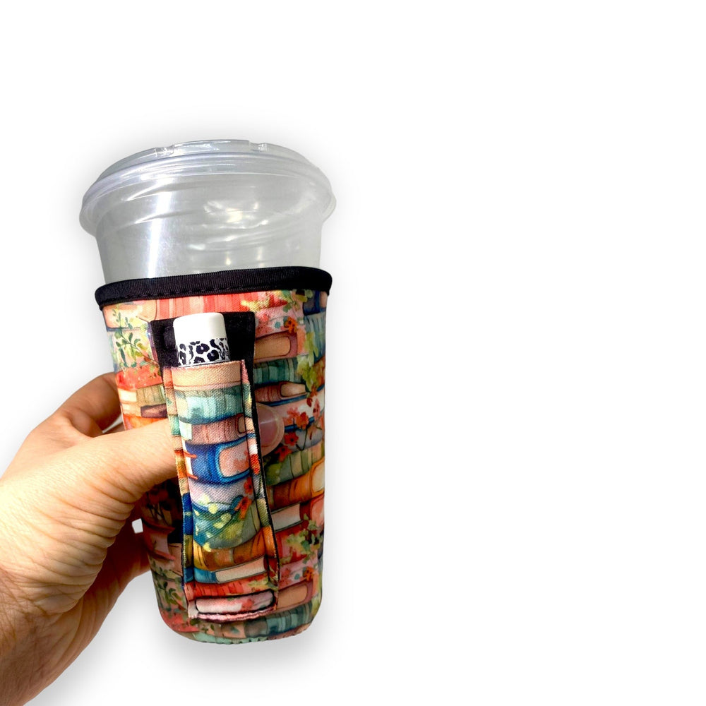 Books 16oz PINT Glass / Medium Fountain Drinks and Hot Coffee Handlers™ - Drink Handlers