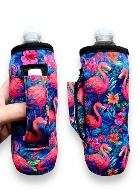 Bright Flamingo 16-24oz Soda & Water Bottle / Tallboy Can Handler™ - Drink Handlers