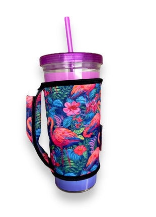 Bright Flamingo Large / XL Bottomless Handler™ - Drink Handlers